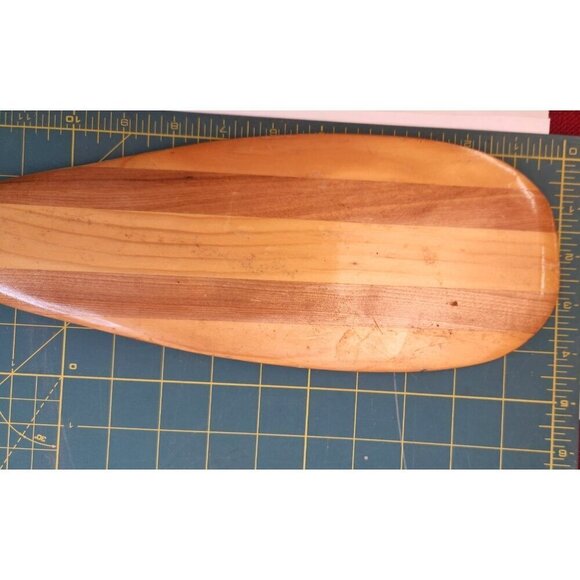 One 24.5 inch  Wooden Boat Canoe Paddle With Leather Wrist Strap - Picture 6 of 7